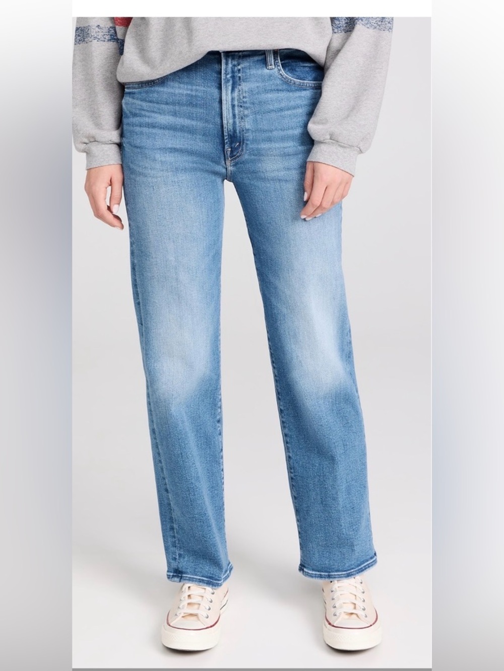 MOTHER Denim "The Rambler Zip Flood" jeans in the wash "Out Of The Blue" 34